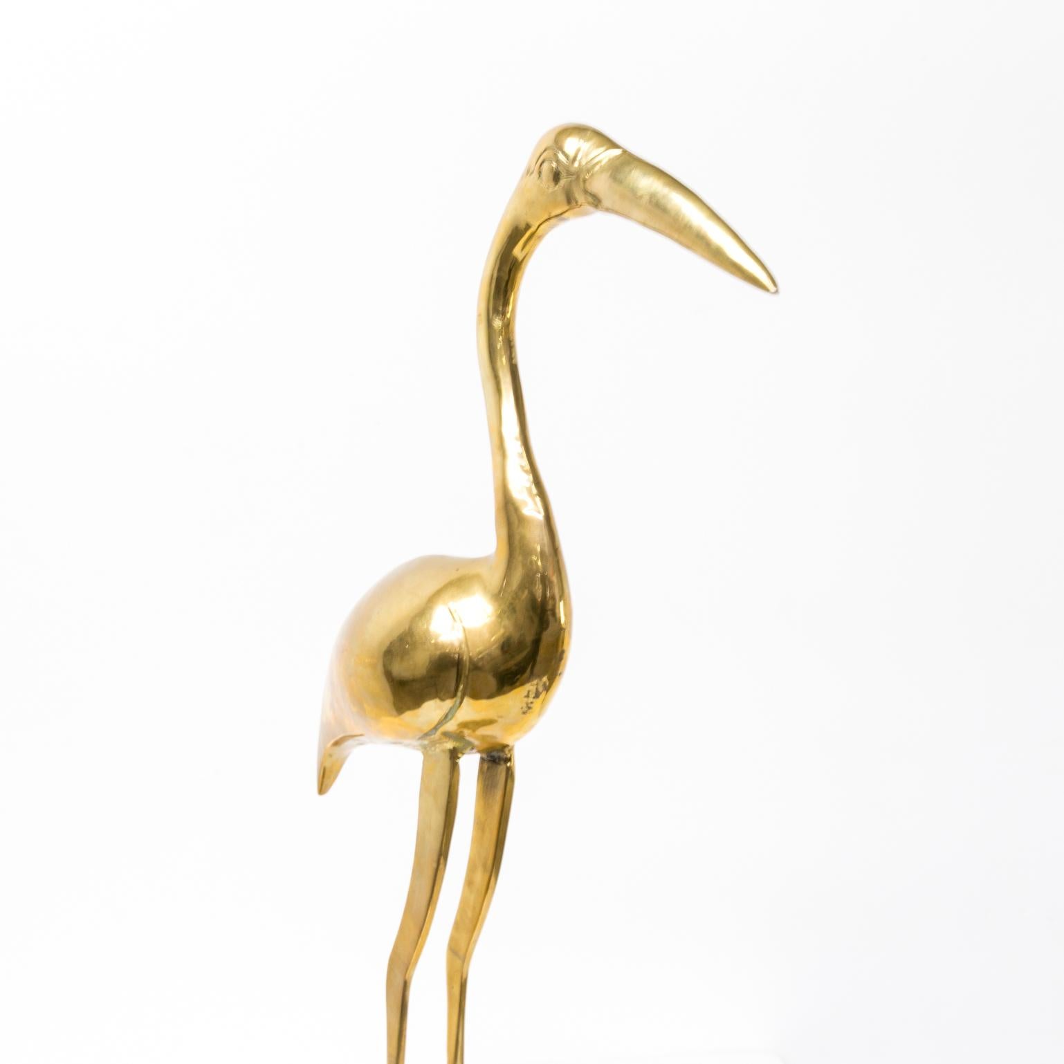 1980s Decorative Object Brass Heron For Sale 9
