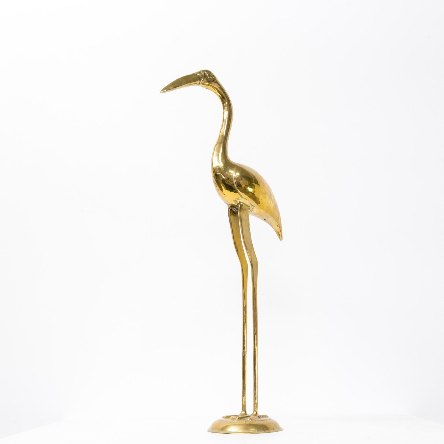 1980s Decorative Object Brass Heron For Sale 2