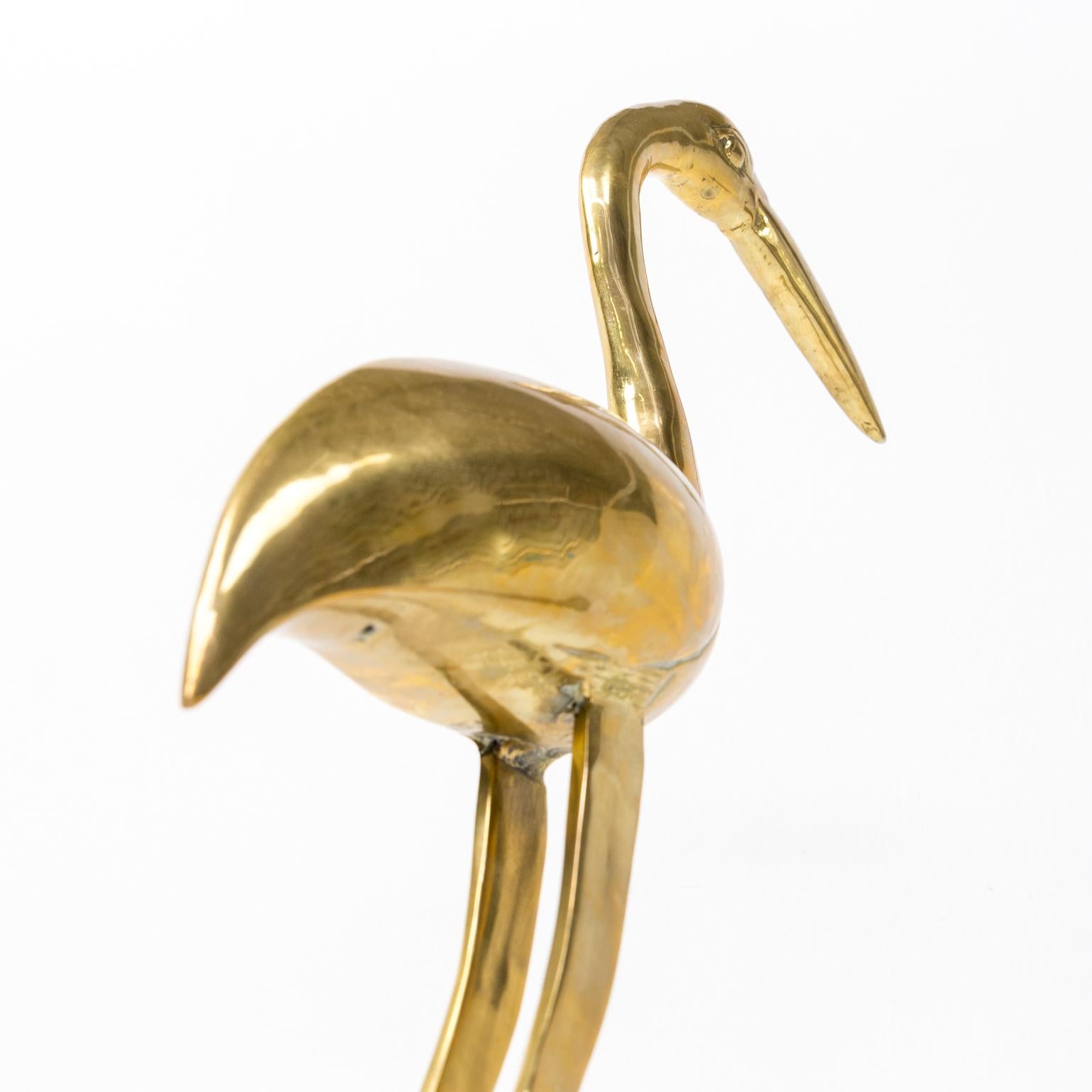 1980s Decorative Object Brass Heron For Sale 5
