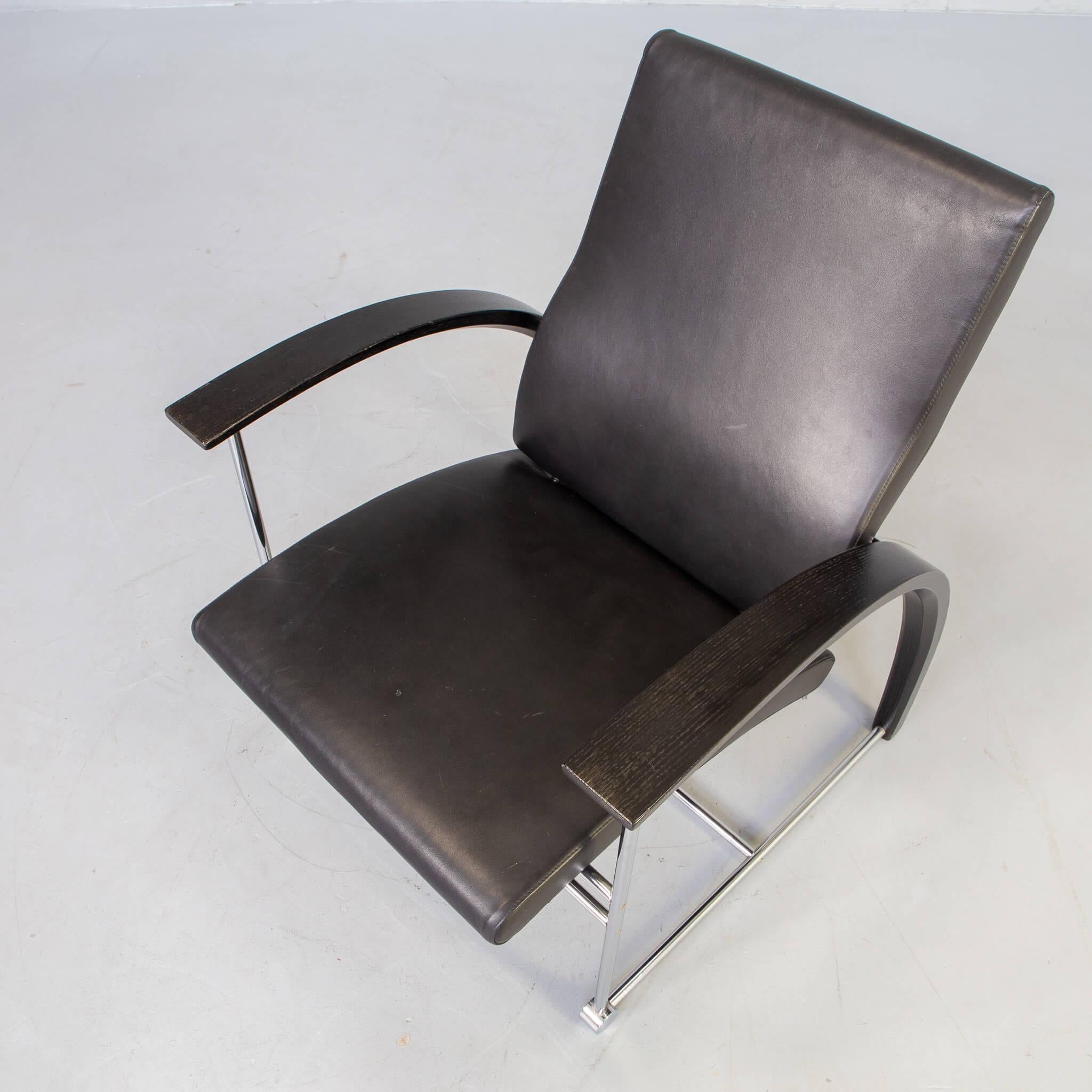 Leather 80s Design Lounge Fauteuil For Sale