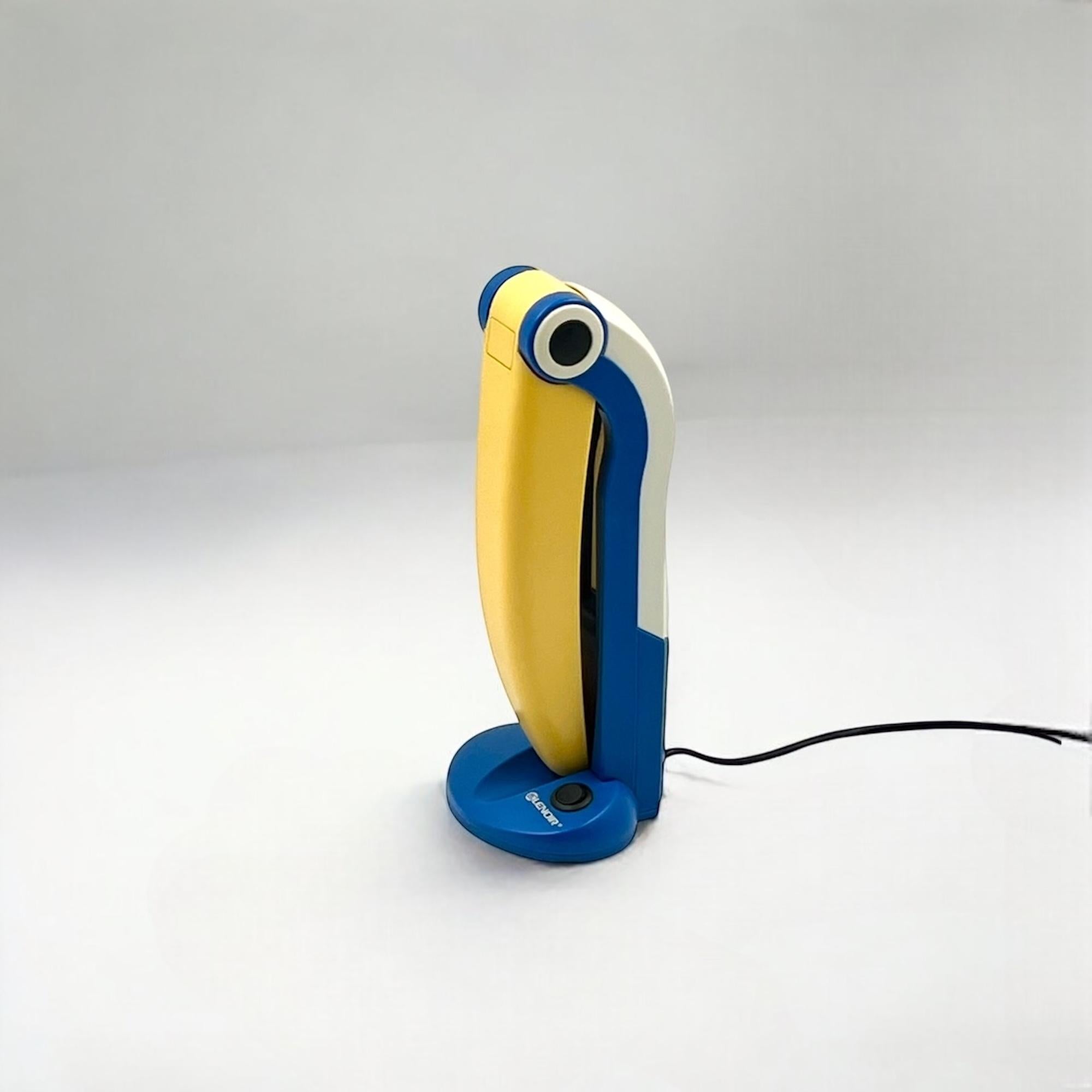 Italian 80s Design Multicolour Toucan Table Lamp by HT Huang for Lenoir Italy