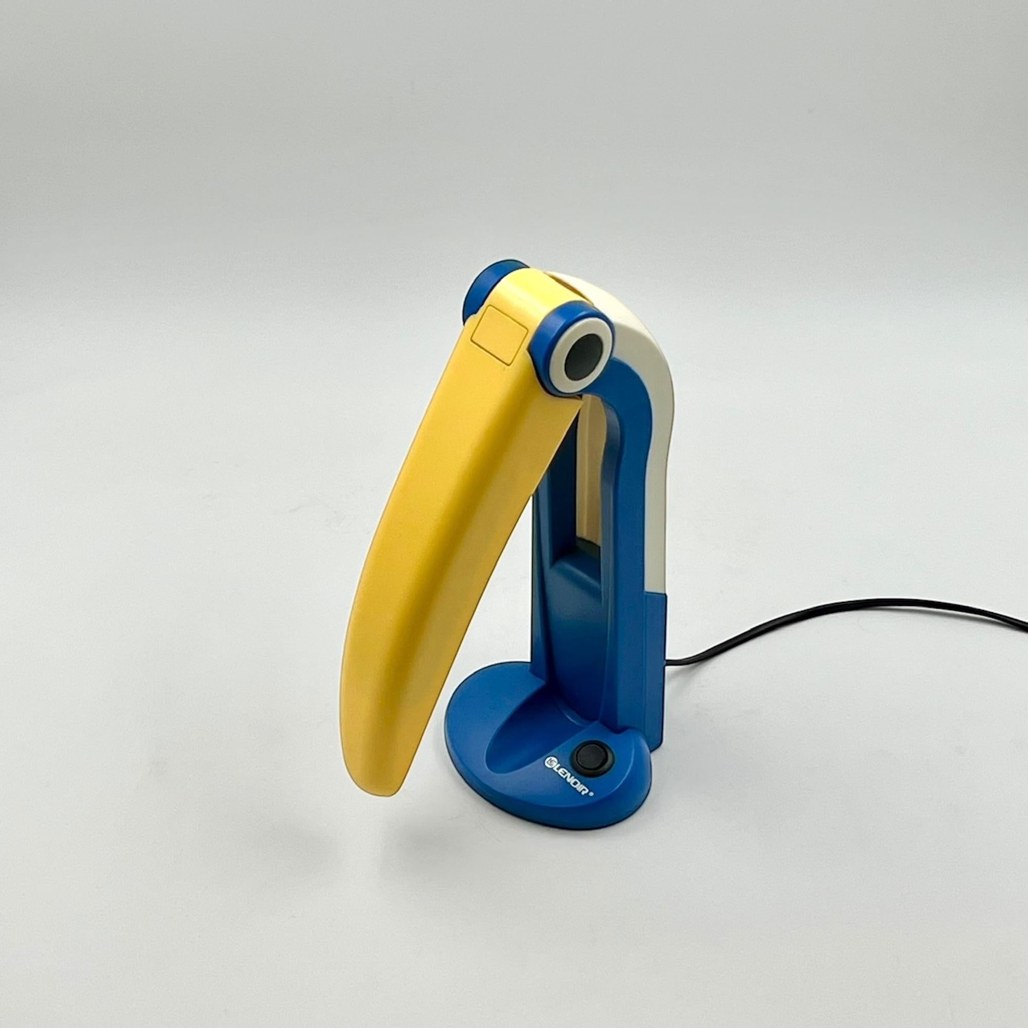 80s Design Multicolour Toucan Table Lamp by HT Huang for Lenoir Italy 3