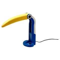 80s Design Multicolour Toucan Table Lamp by HT Huang for Lenoir Italy