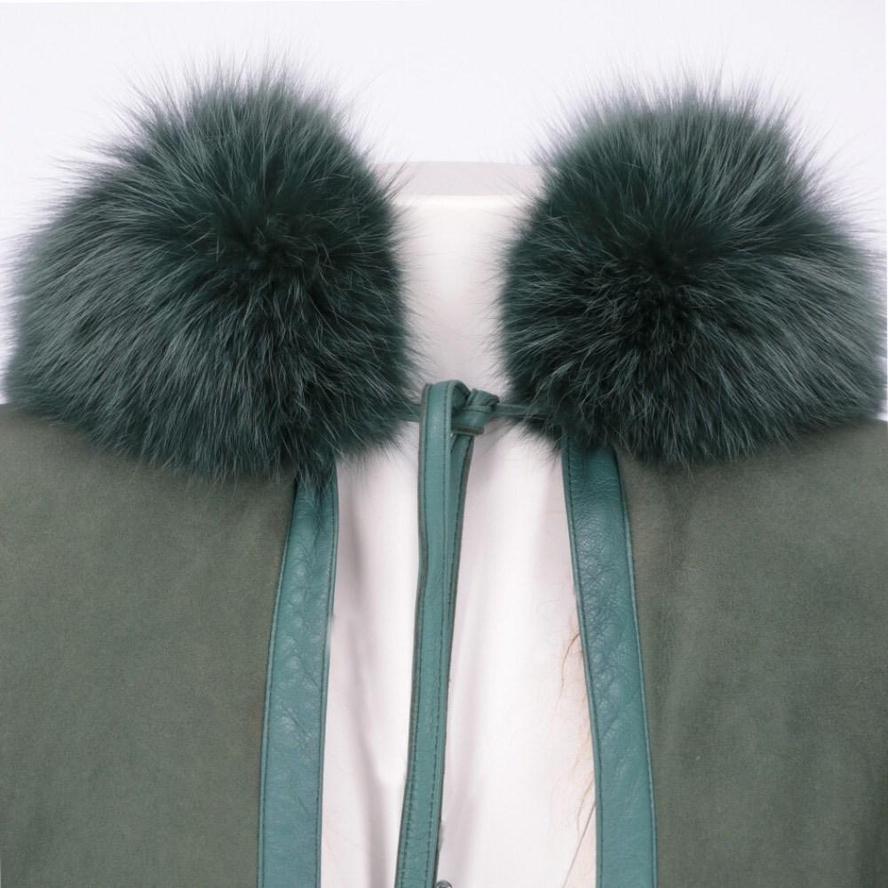 80s Dior green reversible suede cape 1