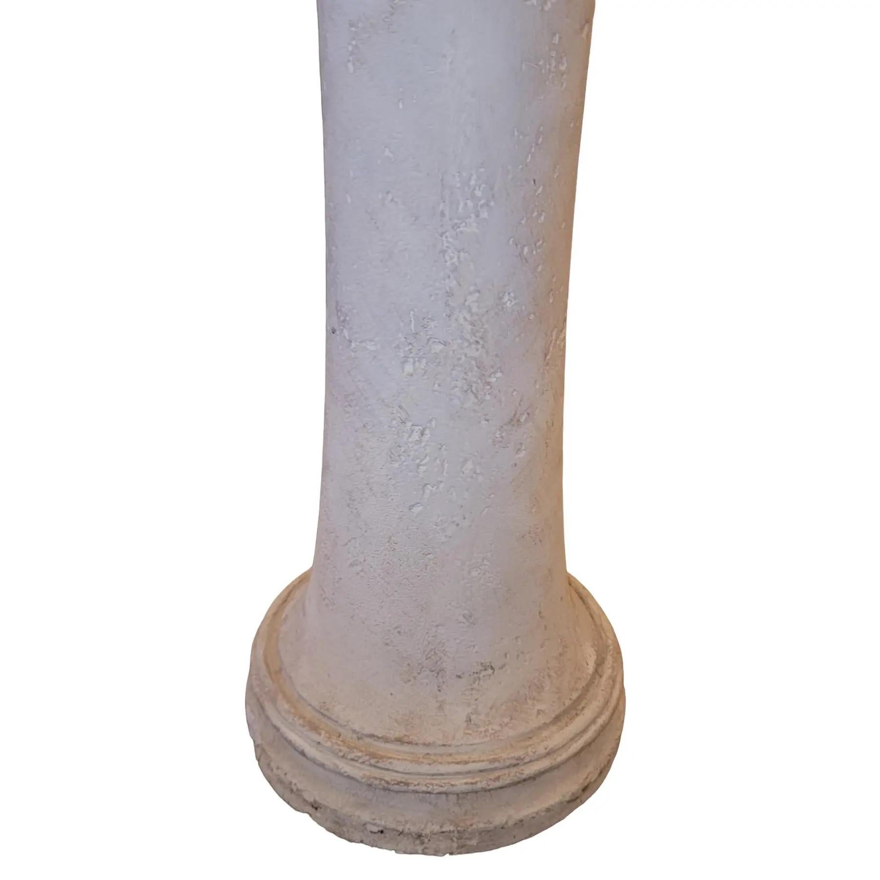 20th Century 80s Earthy Floor Lamp With Linen Shade