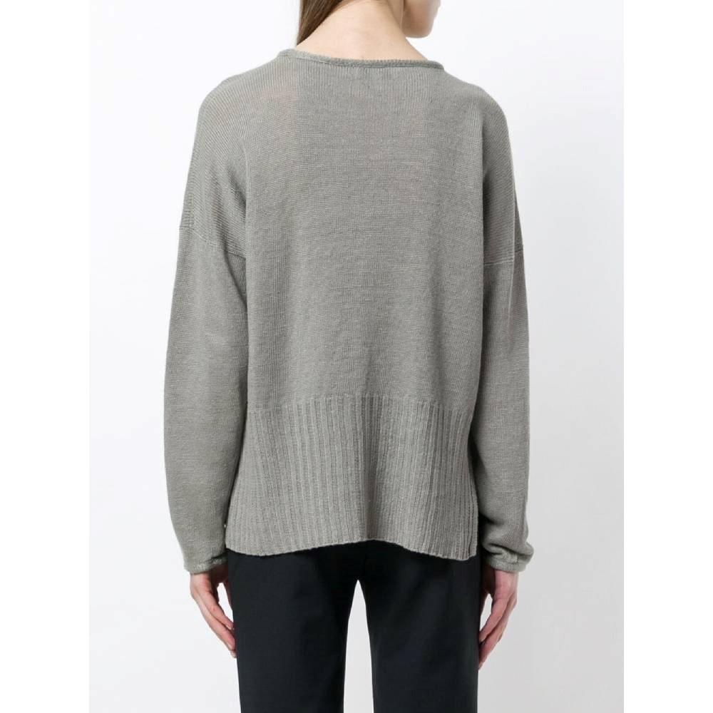 Gray 80s Emporio Armani gray linen knitted sweater