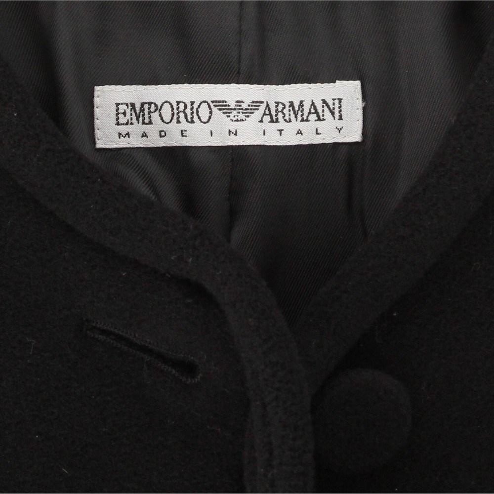 80s Emporio Armani Vintage black wool coat 1