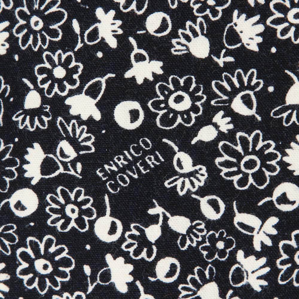 Black 80s Enrico Coveri Printed Jacket For Sale