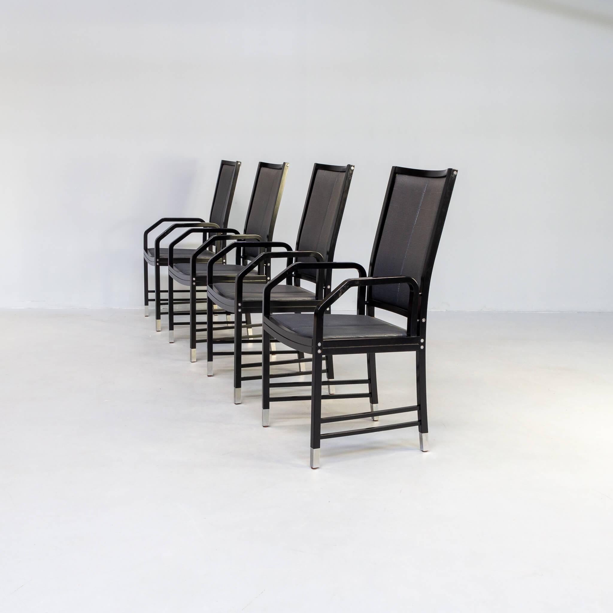 Post-Modern 80s Ernst W. Beranek ‘Fine Forms’ Dining Chair for Thonet Set/4 For Sale