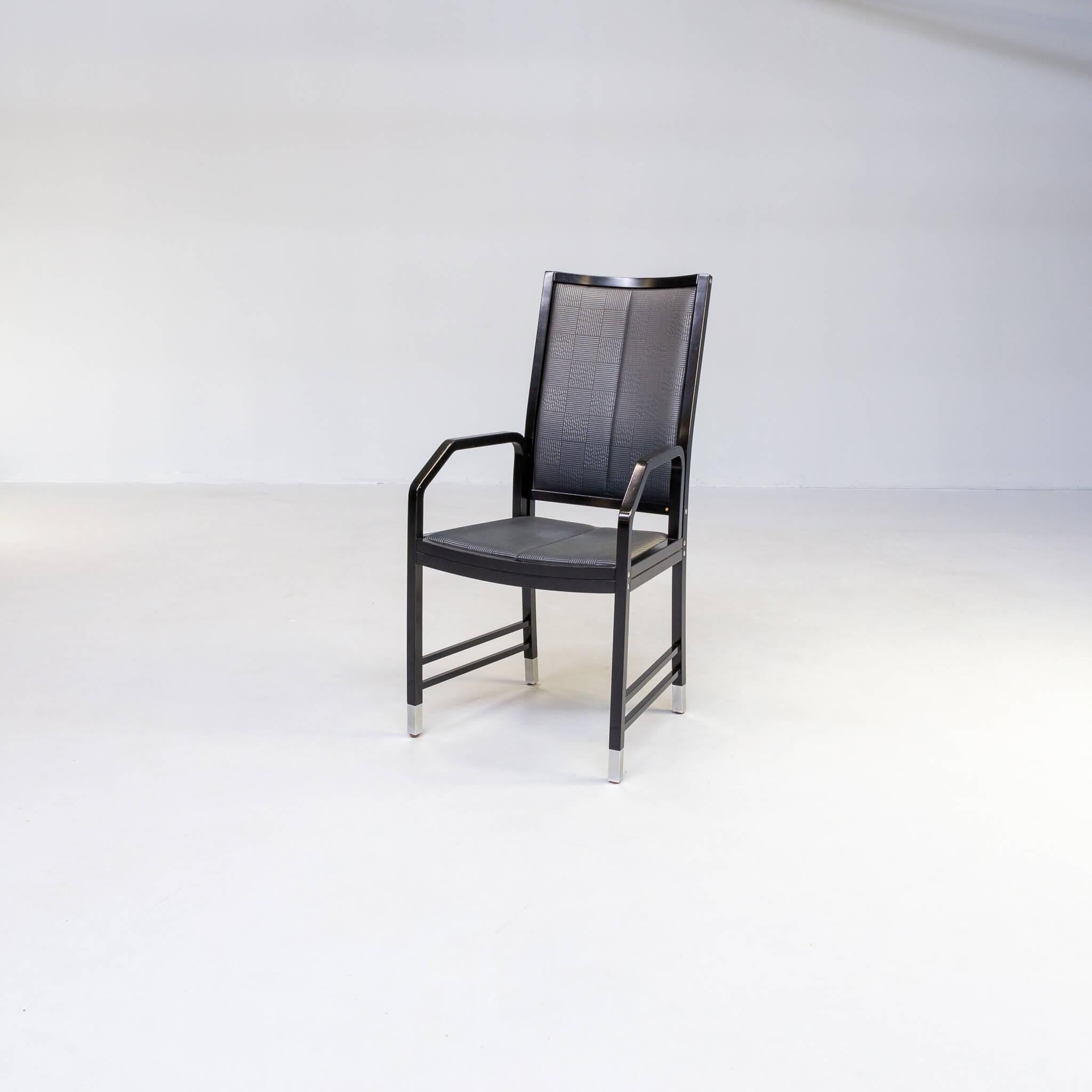 Lacquered 80s Ernst W. Beranek ‘Fine Forms’ Dining Chair for Thonet Set/4 For Sale