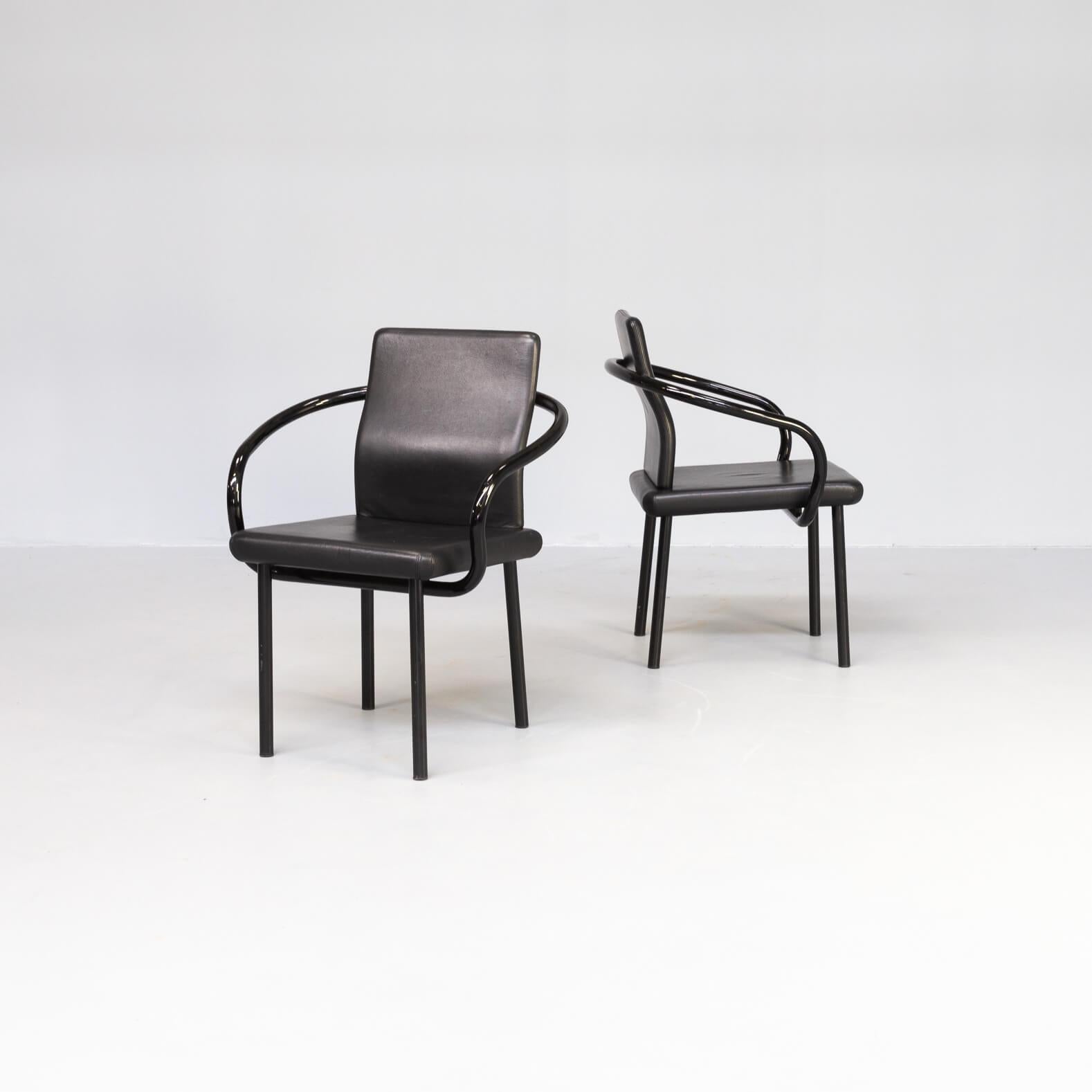 Mid-Century Modern Ettore Sottsass ‘mandarin’ Chairs for Knoll Set/2 For Sale