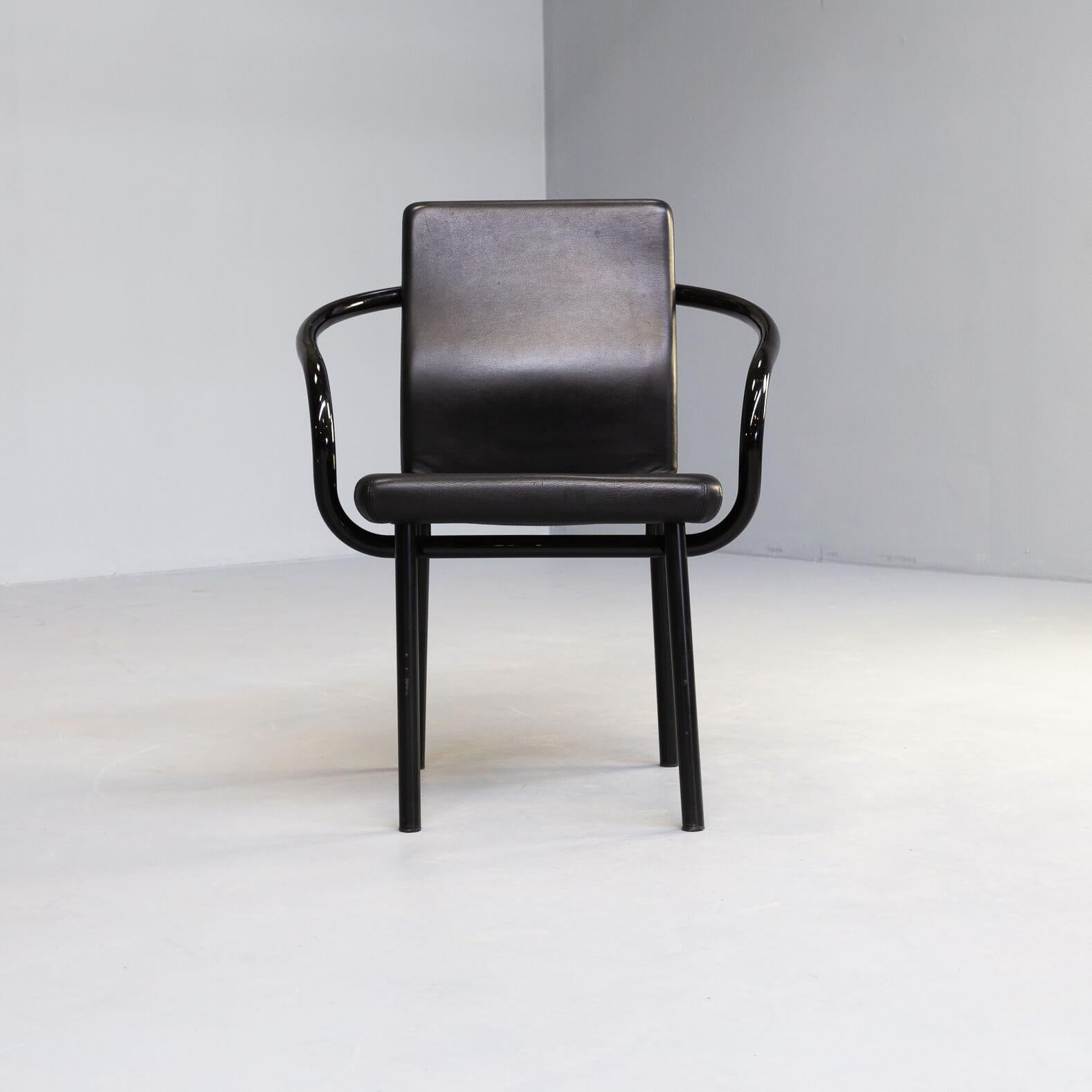 Ettore Sottsass ‘mandarin’ Chairs for Knoll Set/2 For Sale 2