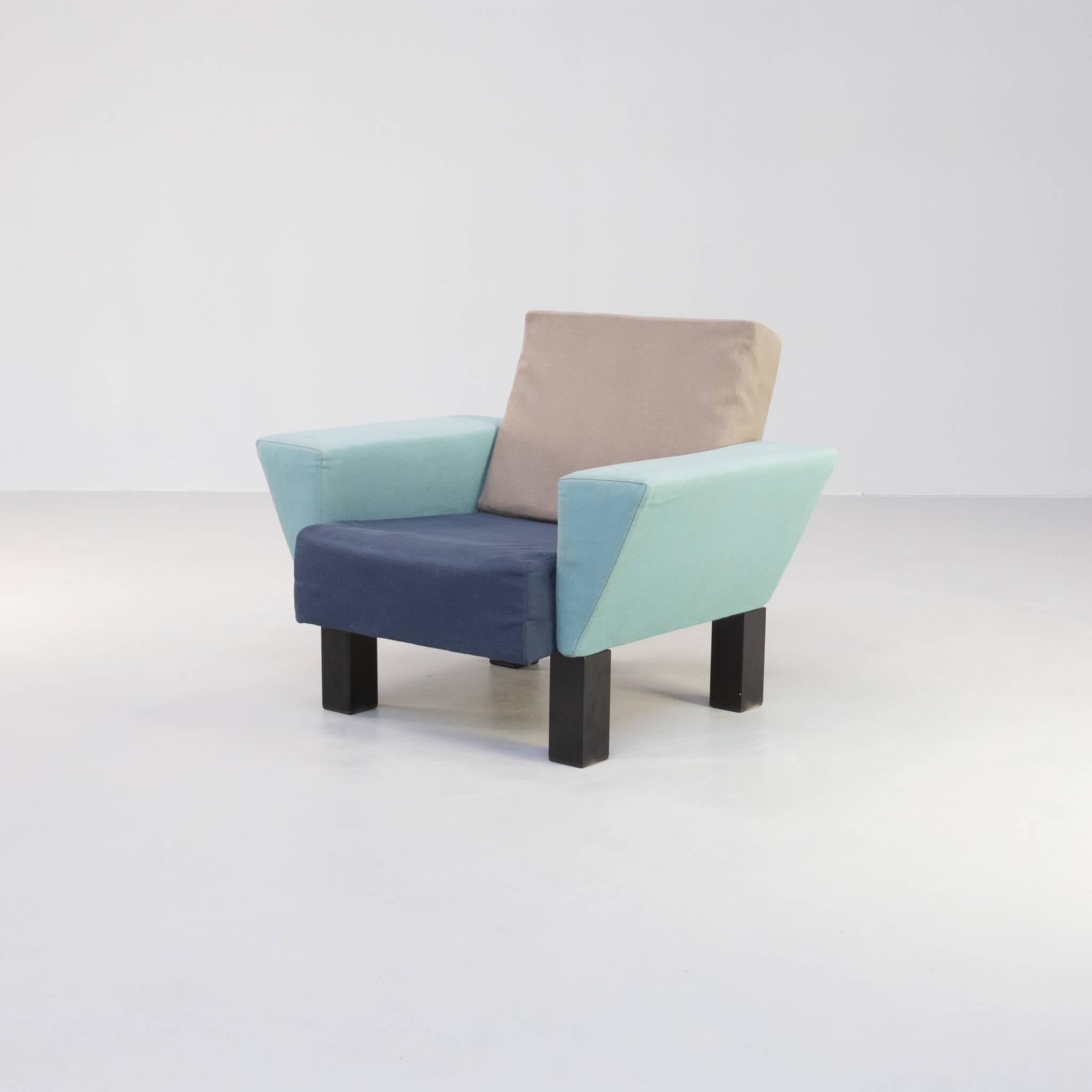 Post-Modern 80s Ettore Sottsass ‘Westside’ Lounge Chair for Knoll For Sale