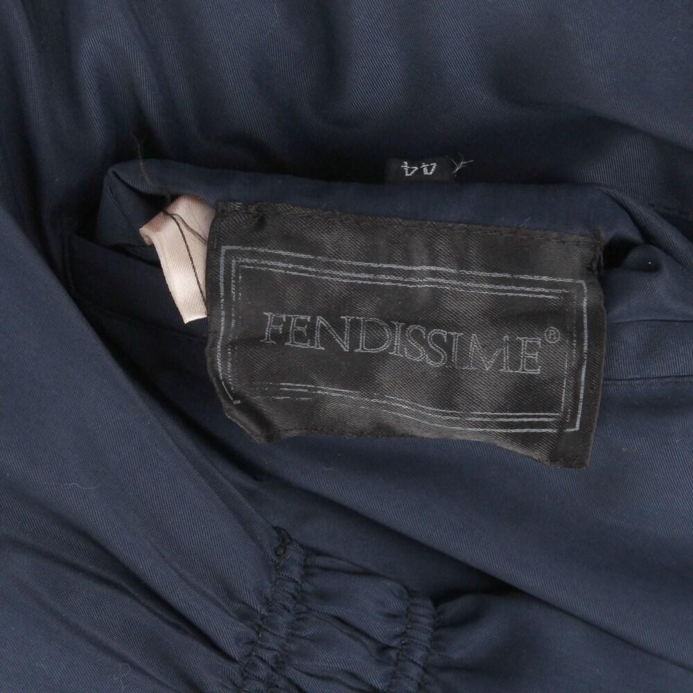 80s Fendi Fendissime Vintage blue jacket with synthetic fur lining For Sale 1