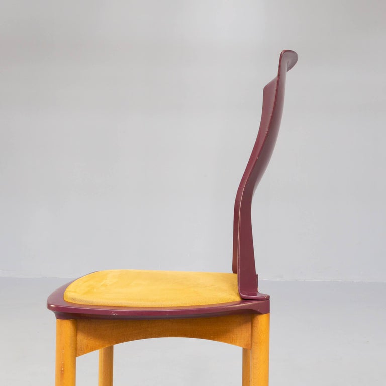80s Francesco Binfare Dining Chair for Cassina Set/6 For Sale 5
