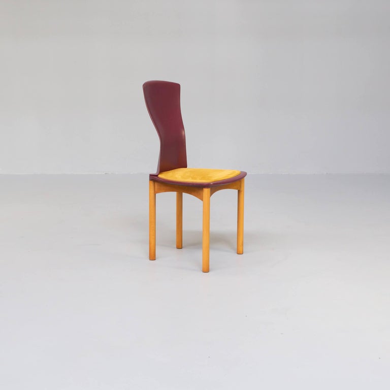 80s Francesco Binfare Dining Chair for Cassina Set/6 For Sale 1