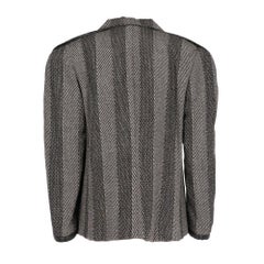 80s Genny Vintage striped grey wool blend jacket