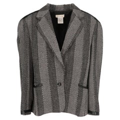 80s Genny Vintage striped grey wool blend jacket