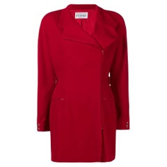80s Gianfranco Ferré Vintage red wool long jacket