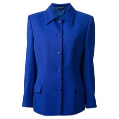 80s Gianni Versace blue wool jacket