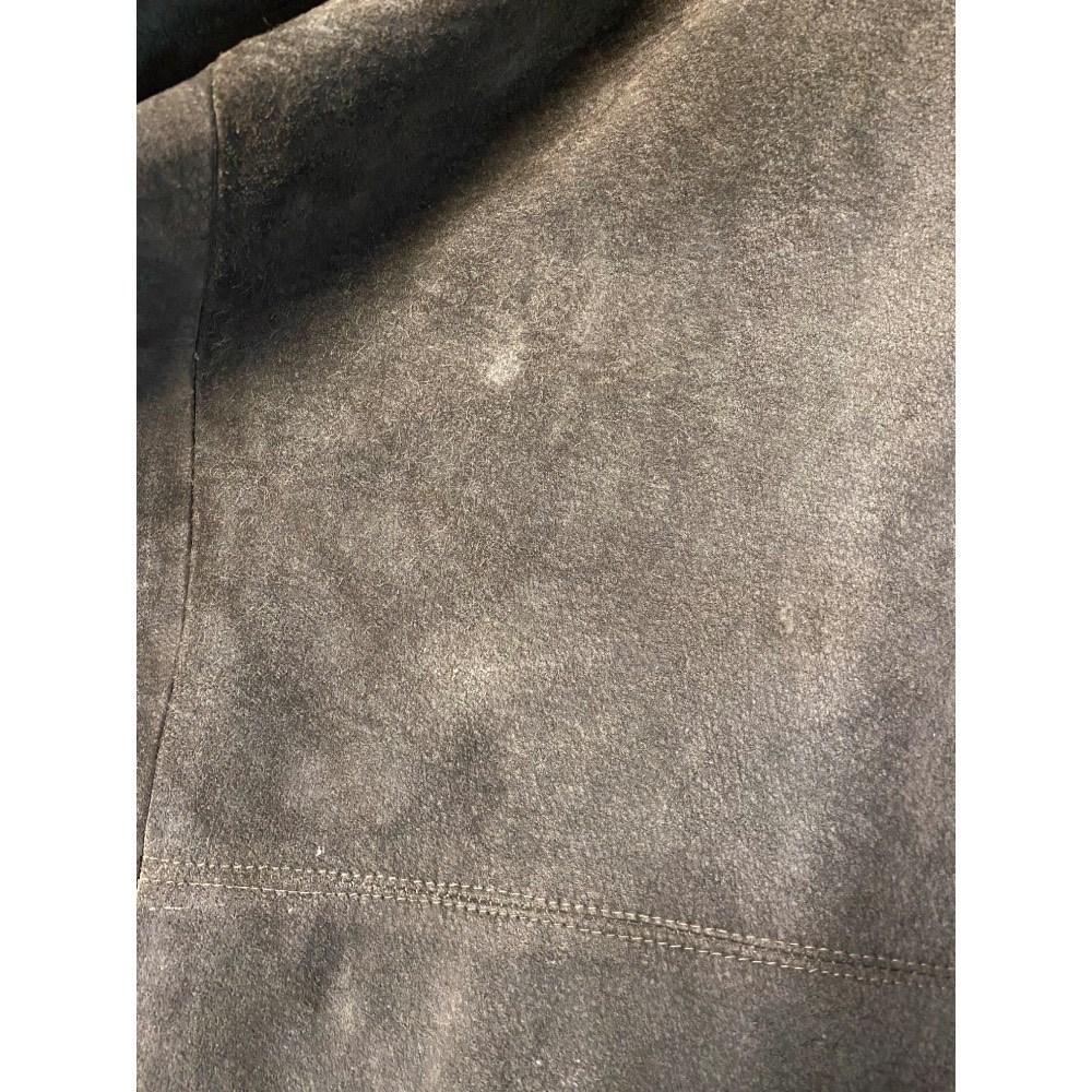 80er Gianni Versace Hose aus dunkelgrünem Wildleder 1
