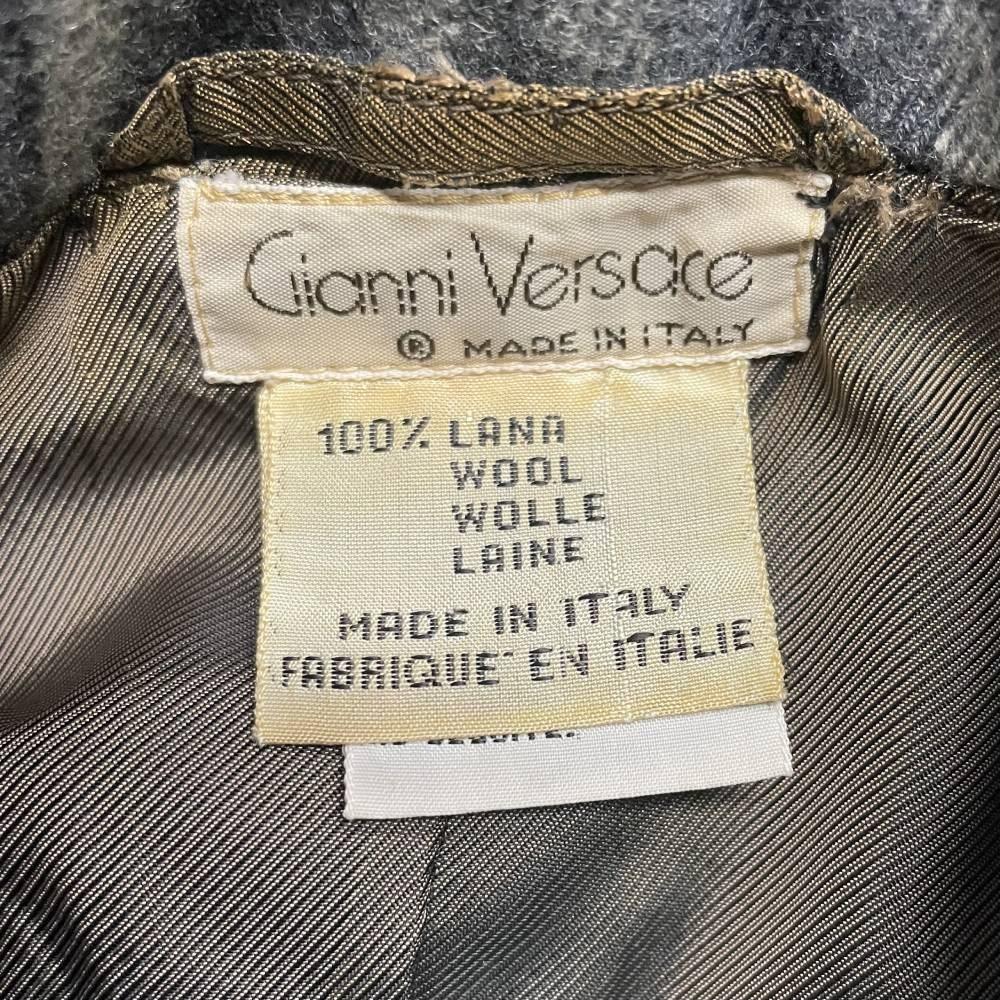 80s Gianni Versace Vintage grey striped wool jacket 4