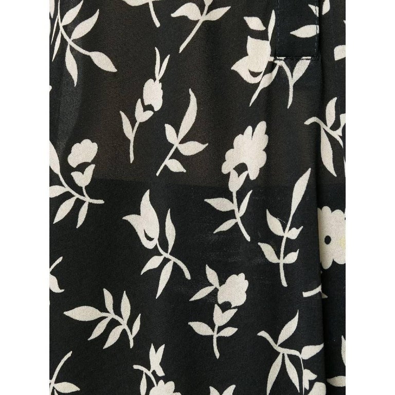 80s Gianni Versace Vintage semitransparent black blouse with white