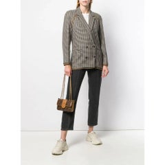 80s Gianni Versace wool blazer with houndstooth motif