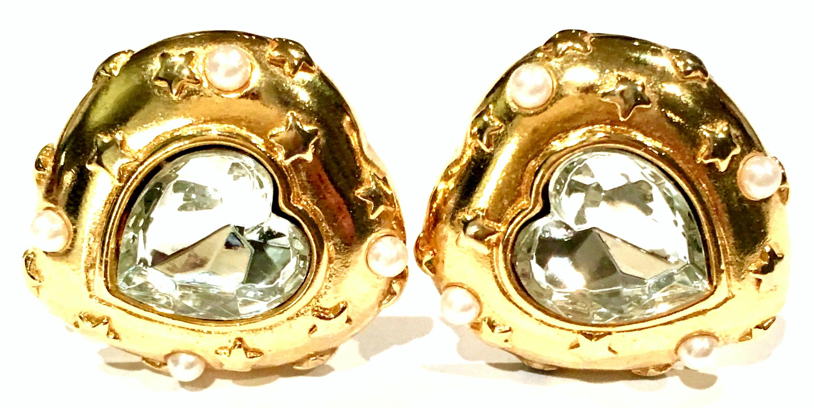 crystal heart earrings