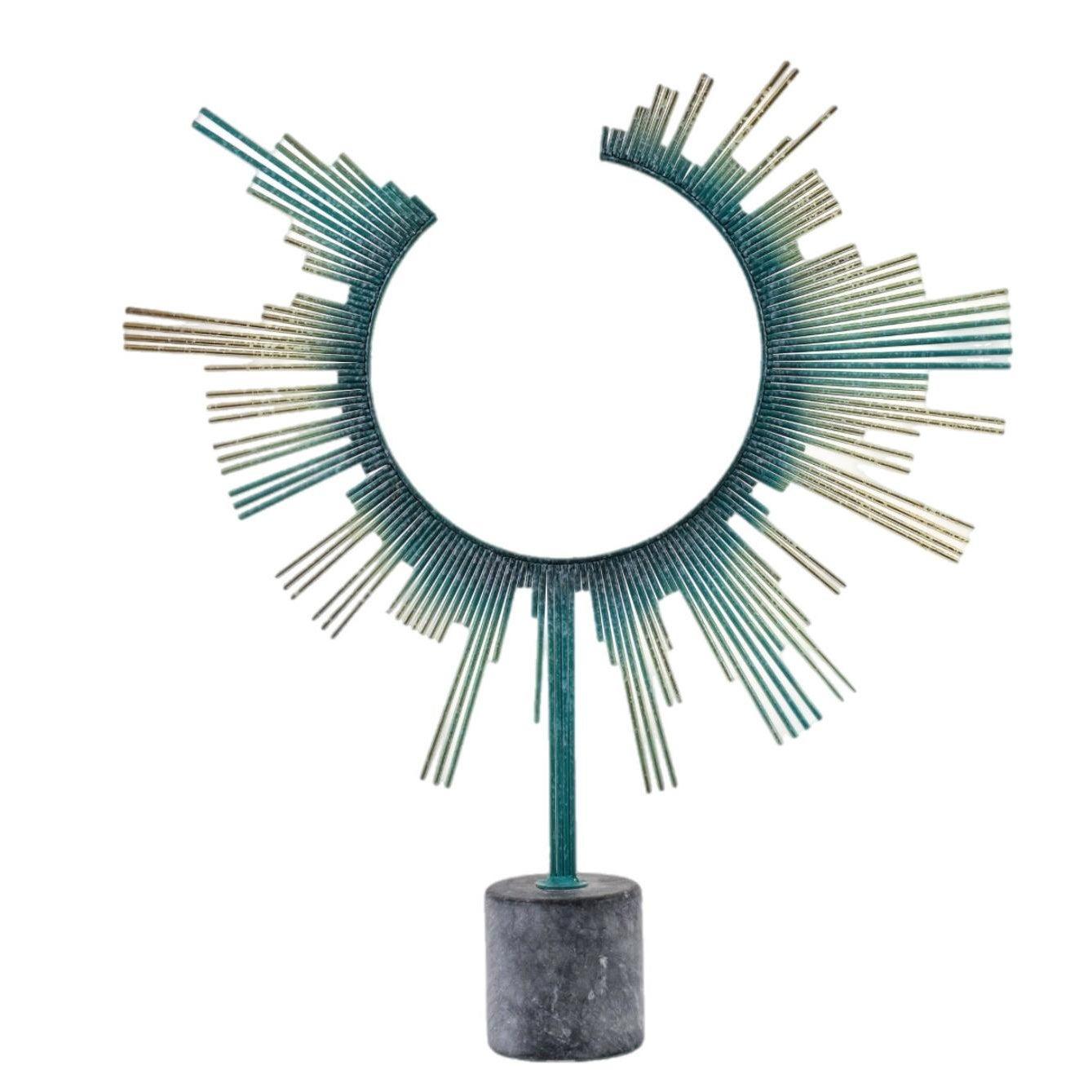 Années 80 Brutalist Abstract Mid Century C. Jere  Sculpture Sunburst en laiton signée en vente 5