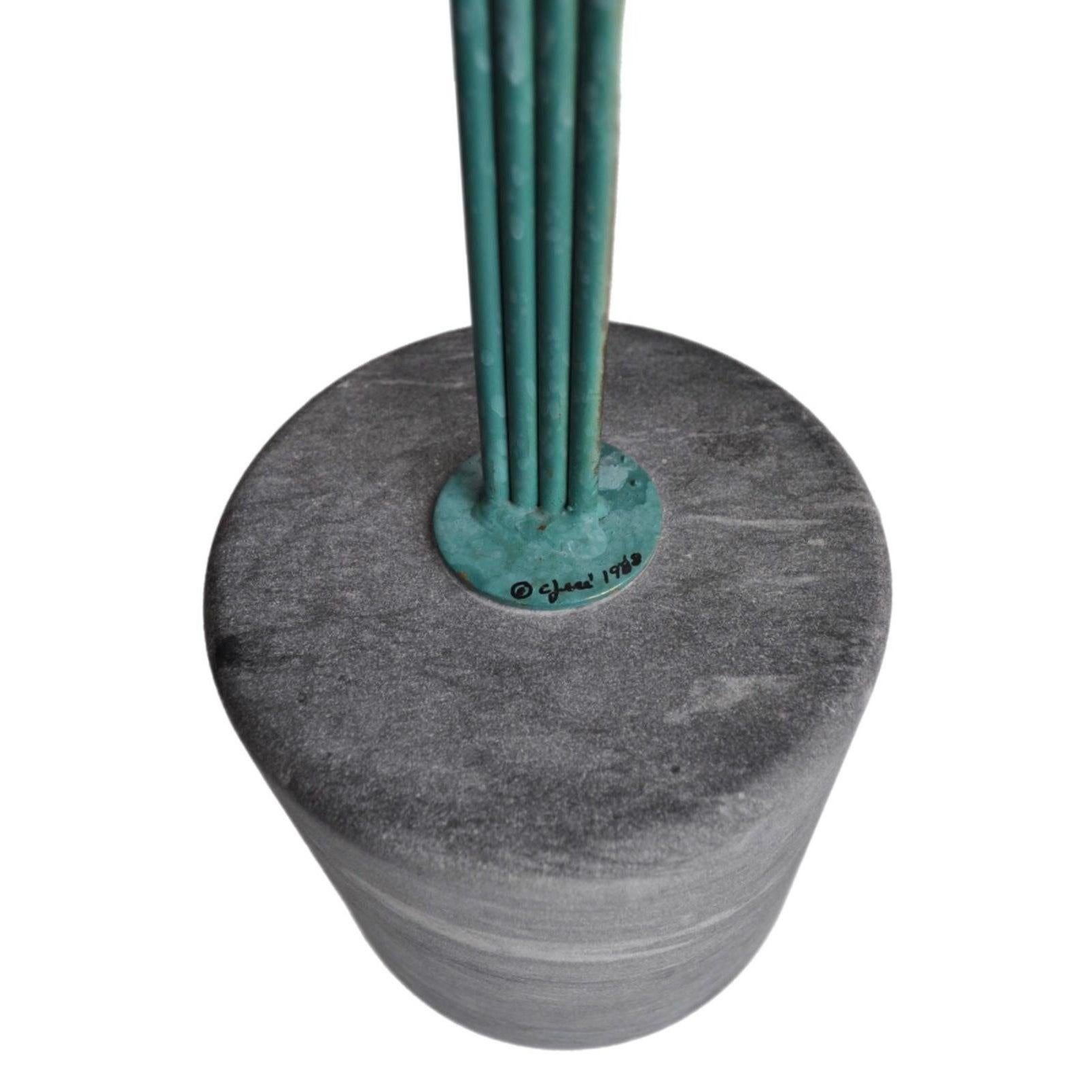 Années 80 Brutalist Abstract Mid Century C. Jere  Sculpture Sunburst en laiton signée en vente 1