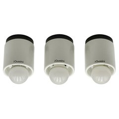 80s iGuzzini Wall / Ceiling Lamps model 8048 - Set of 3 New Old Stock