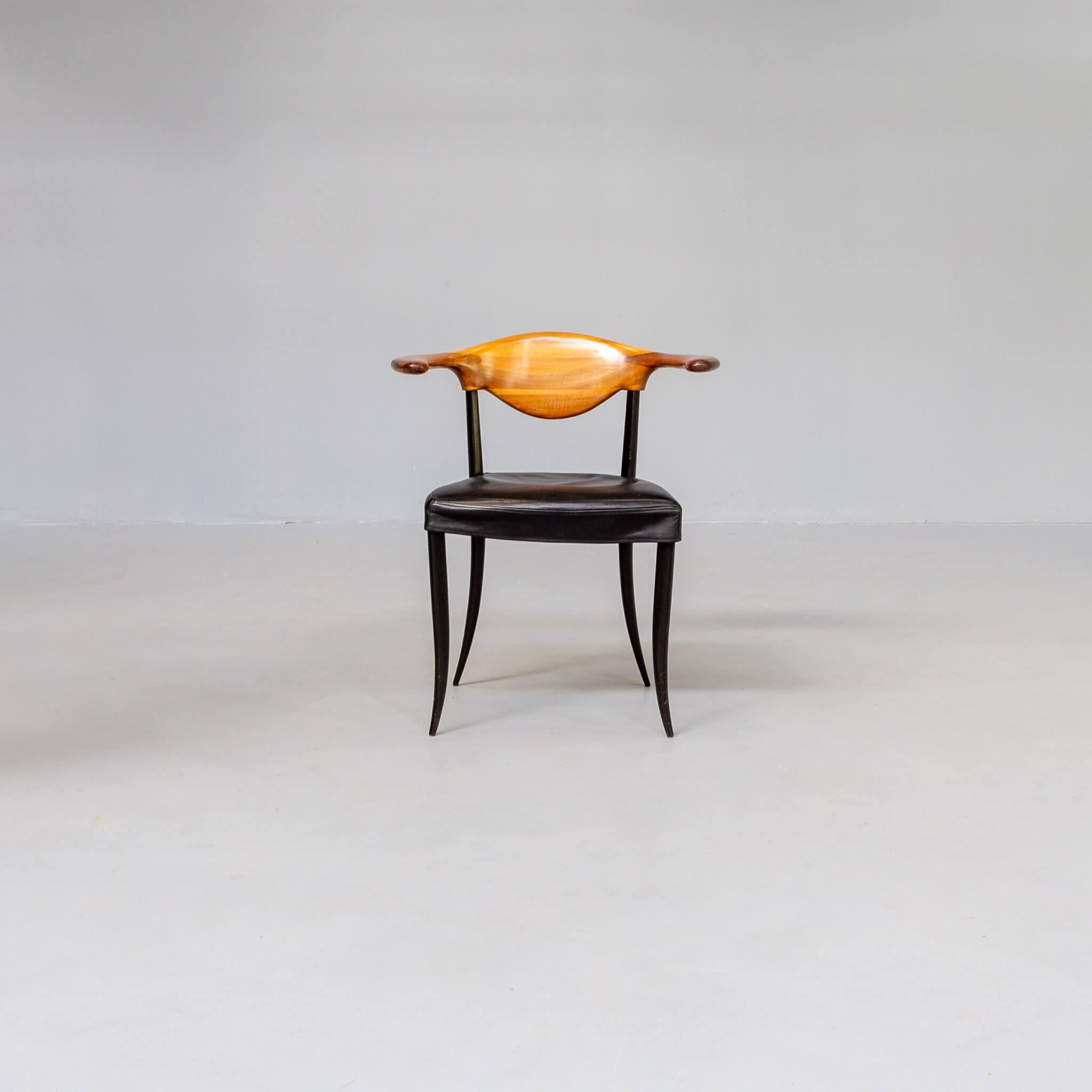 80er Jahre Italienischer Design-Stuhl Attr Arco Italien-Set/5 im Zustand „Gut“ im Angebot in Amstelveen, Noord