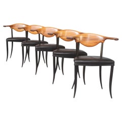 80er Jahre Italienischer Design-Stuhl Attr Arco Italien-Set/5