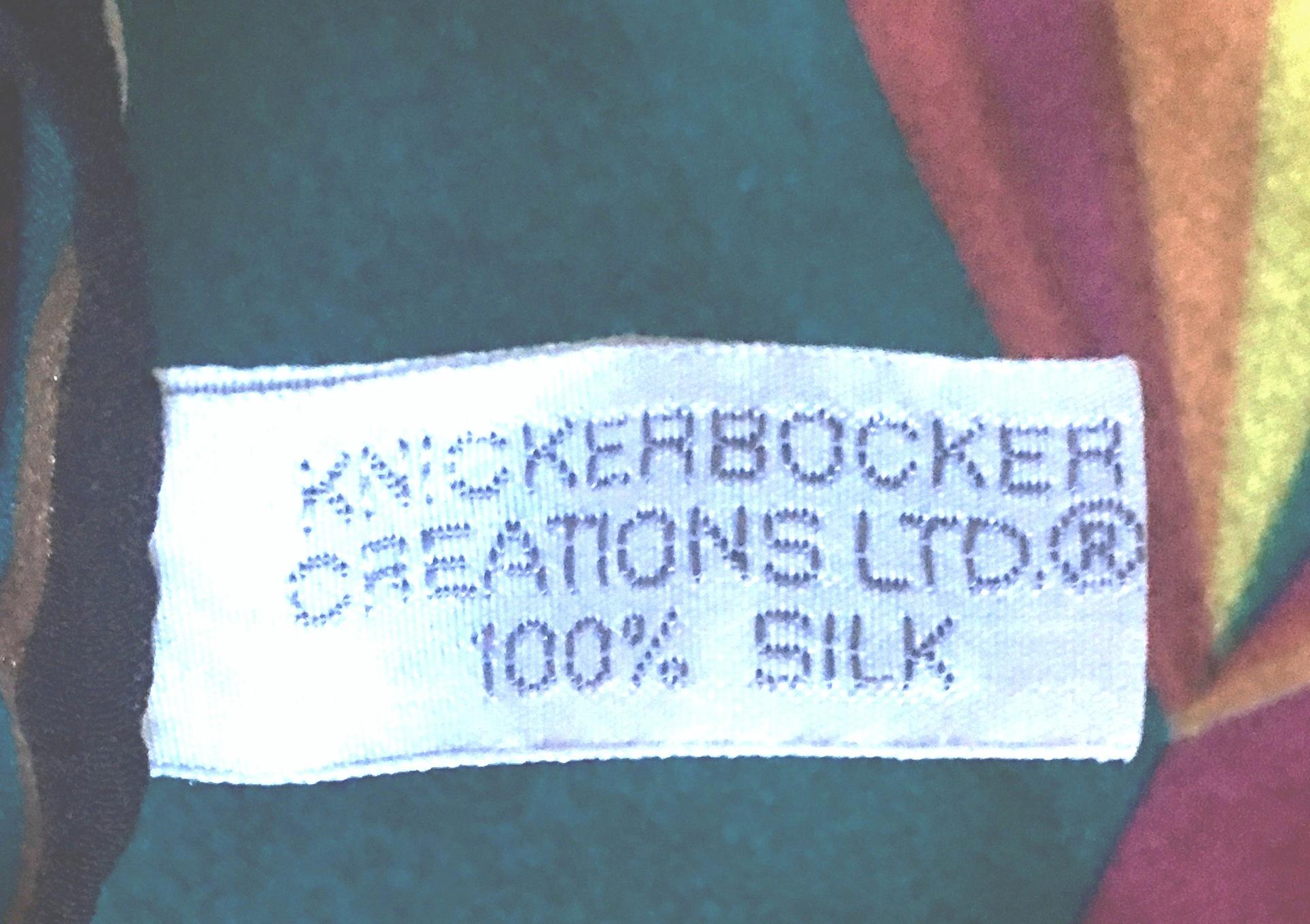 Women's or Men's 80'S Japanese 100% Silk Geometric Scarf By, Designer Bob Mackie  For Sale