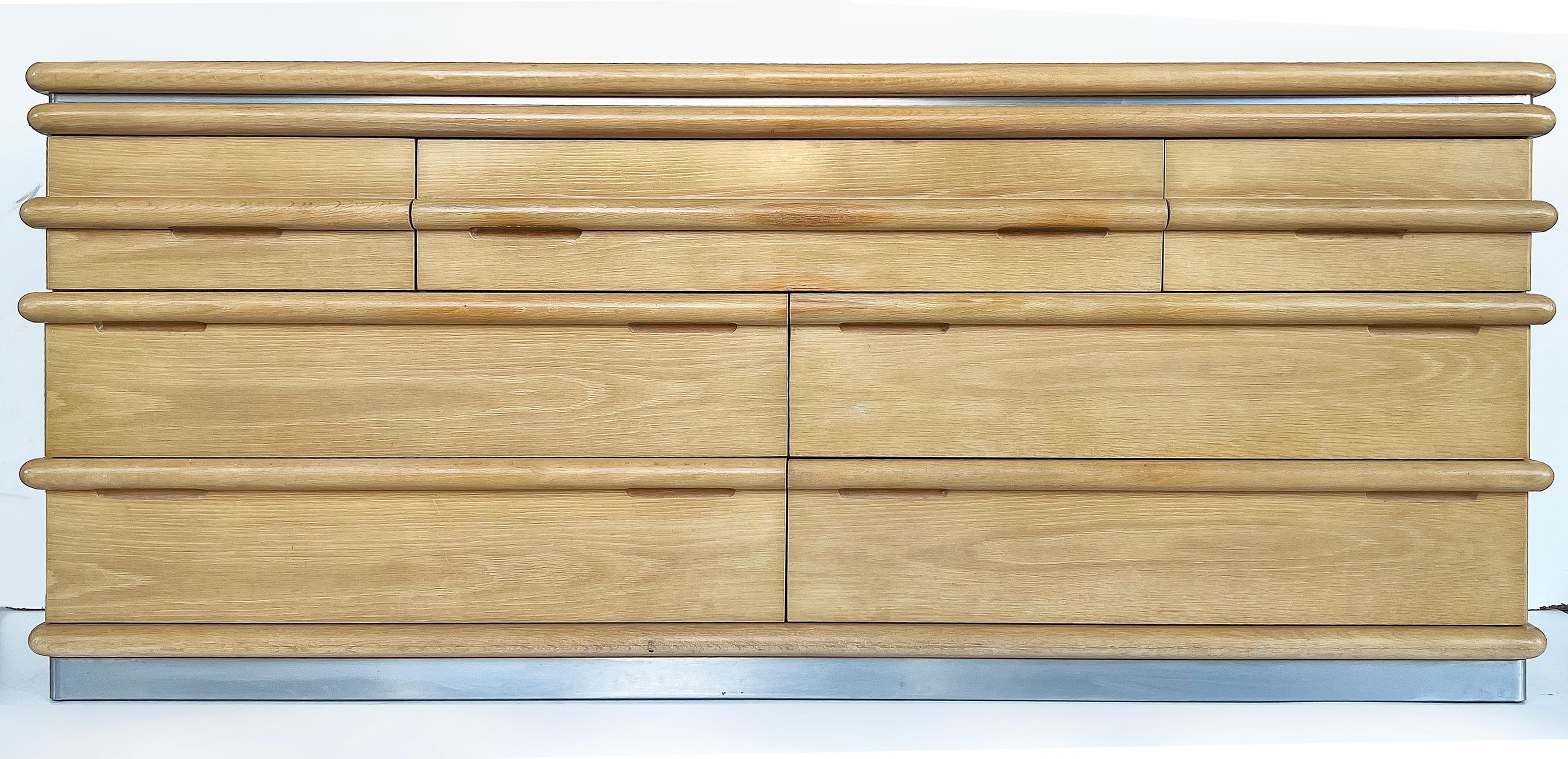 20th Century '80s Jay Spectre Century Furniture Cerused Oak Dresser