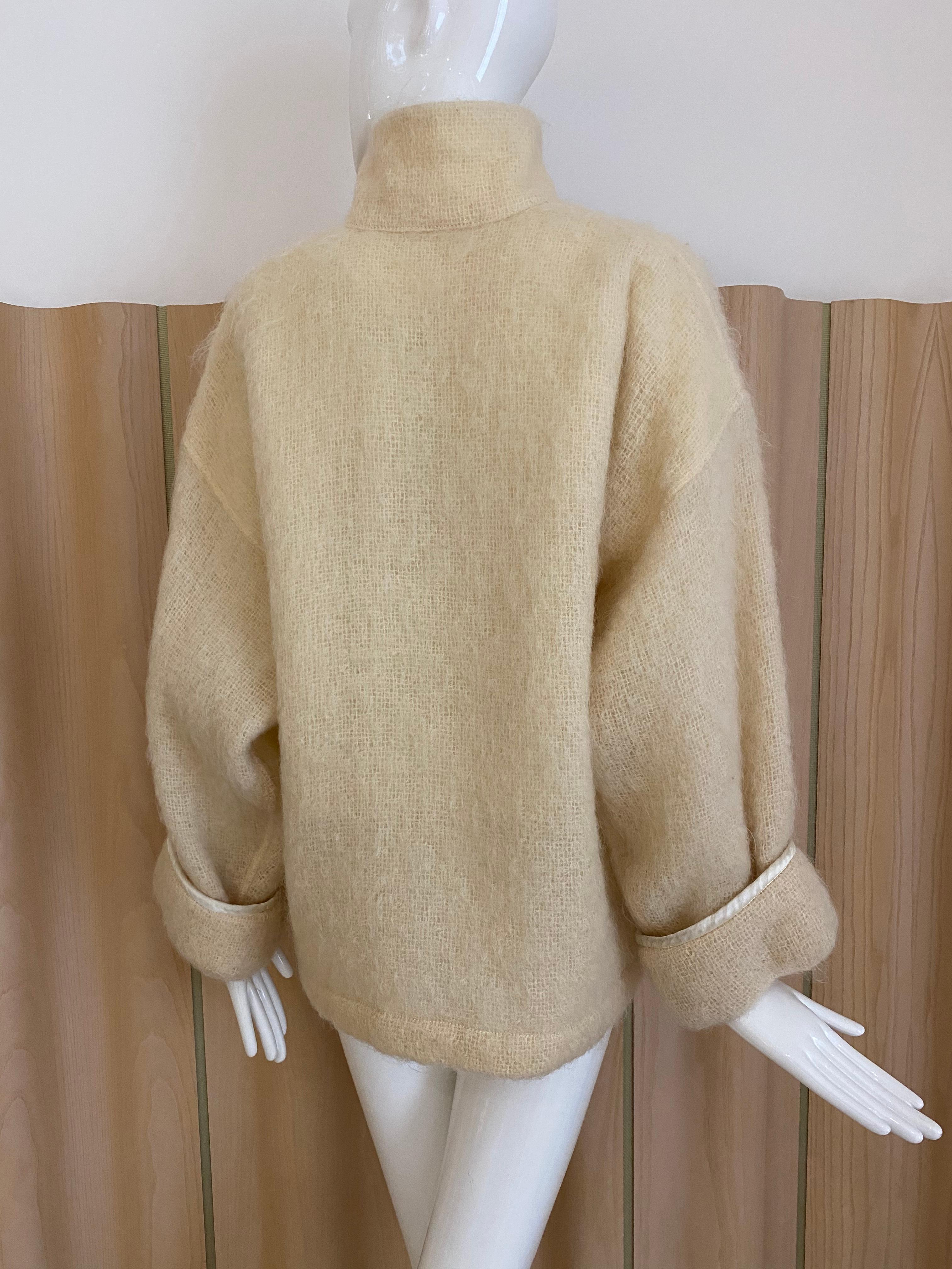 Women's 80s Jean Charles de Castelbajac creme wool Jacket
