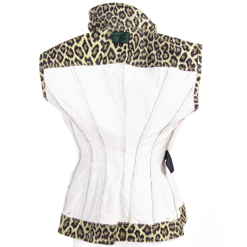 Women's 80s Jean Paul Gaultier Animalier Denim Vest