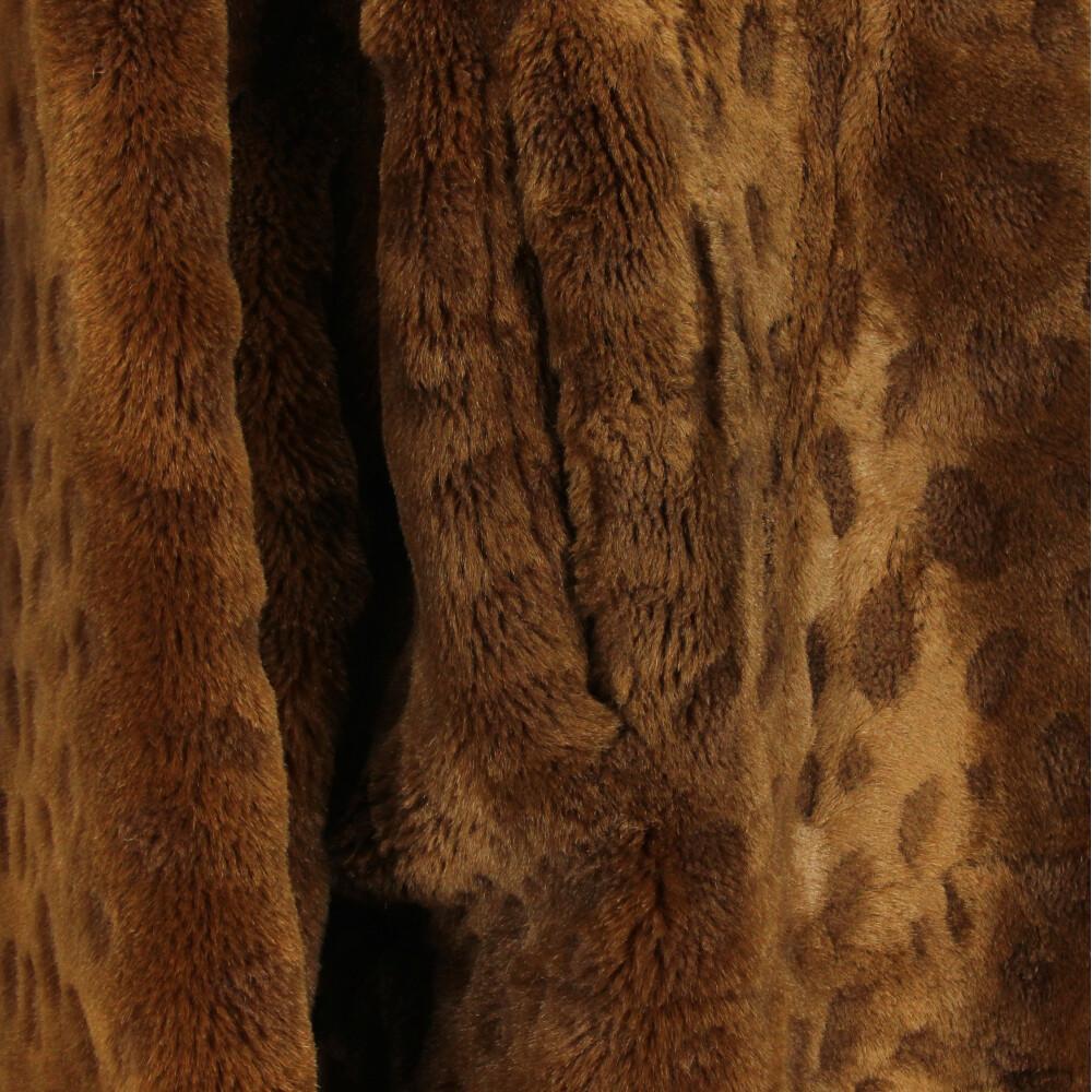 Cappotto vintage anni '80 in pelliccia sintetica marrone Krizia in vendita 2