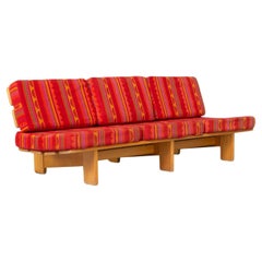 80s Low Three Seat Slatted Bench / Sofa