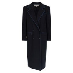 80s Mario Borsato Italian Vintage blue wool long coat