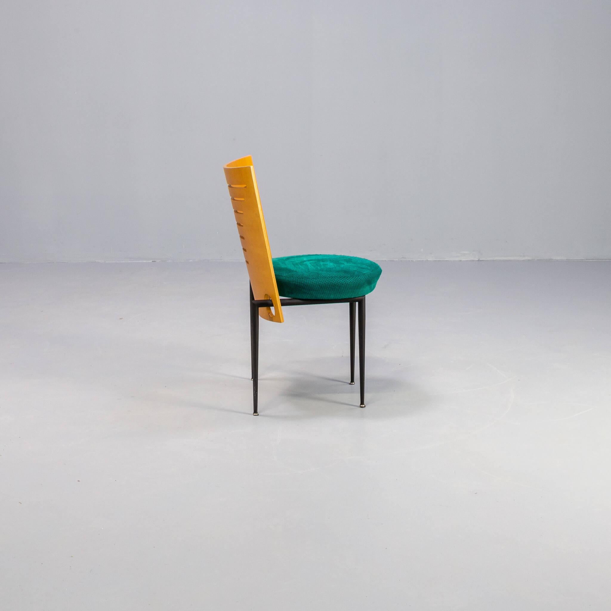 80s Mazairac & Boonzaaijer ‘Harmonica’ Dining Chair for Castelijn Set/4 For Sale 1