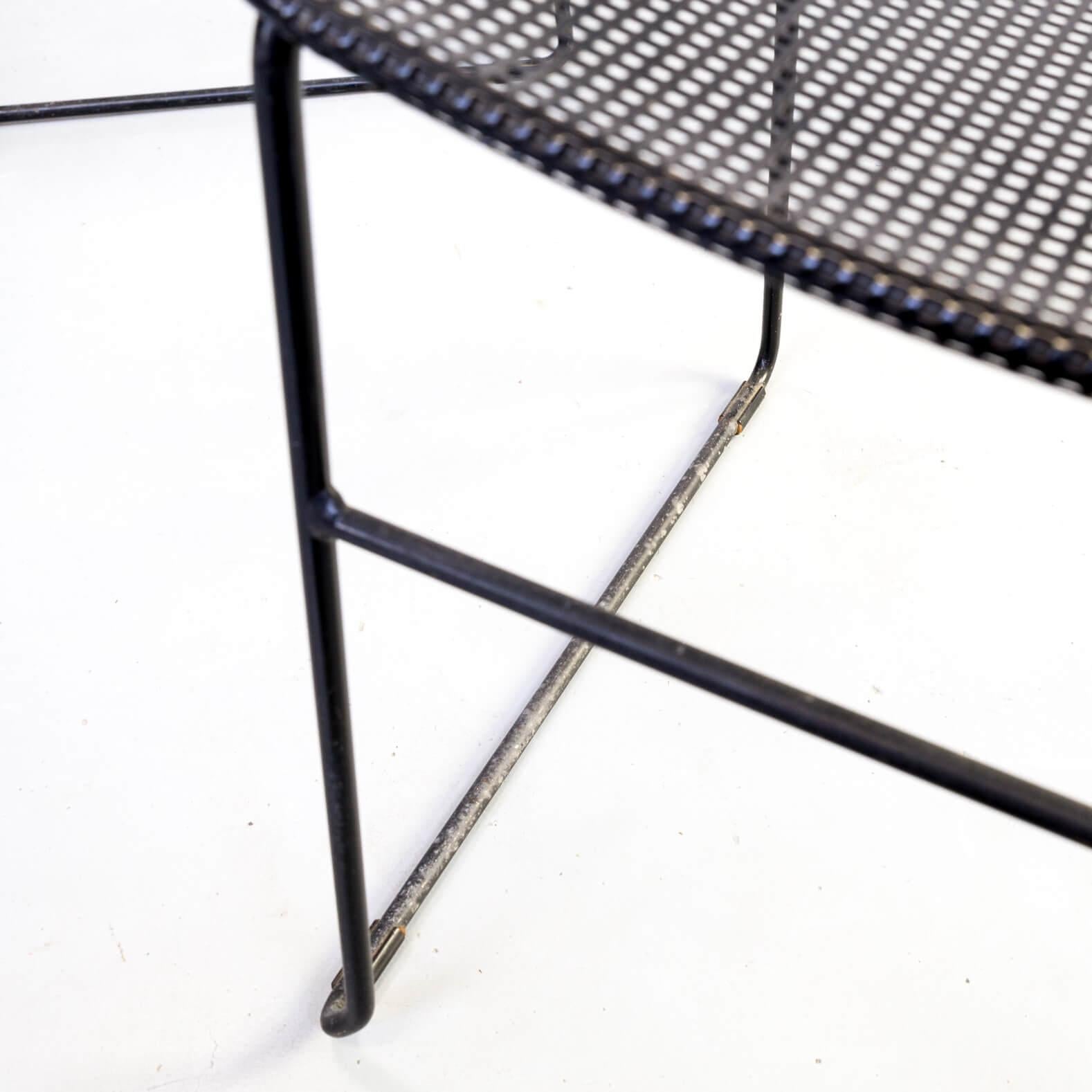 1980s Metal Stackable Dining Chair Set/4 For Sale 4