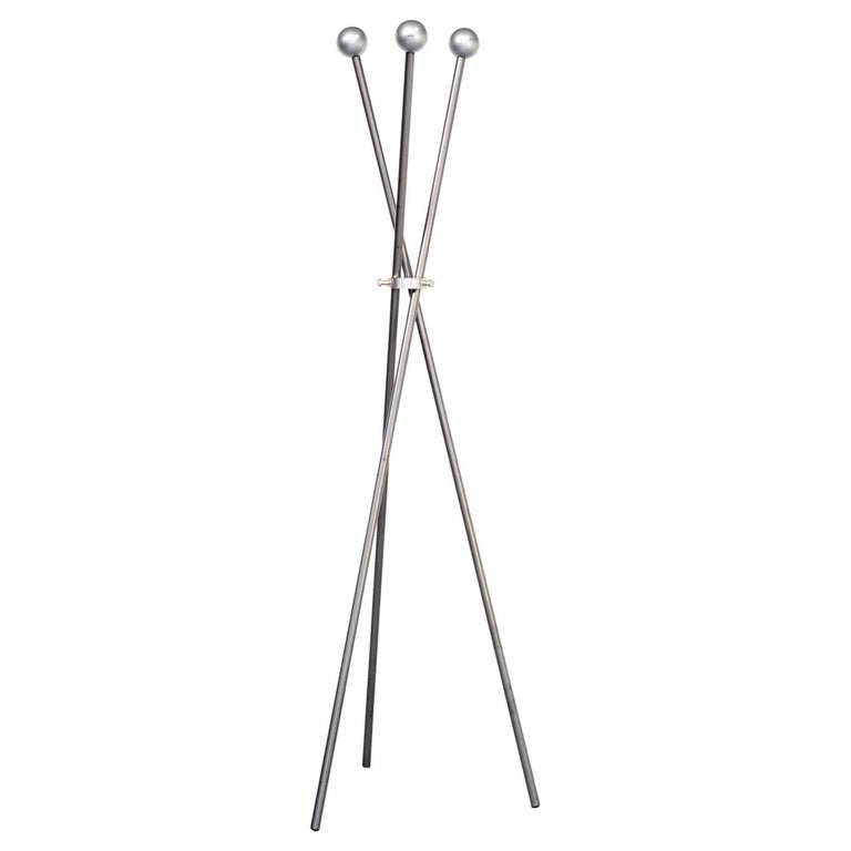 80s Metal Tripod Design Coat Rack For Sale at 1stDibs