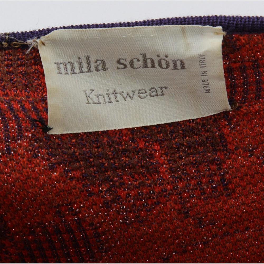 Women's 80s Mila Schon purple and orange merino wool sweater