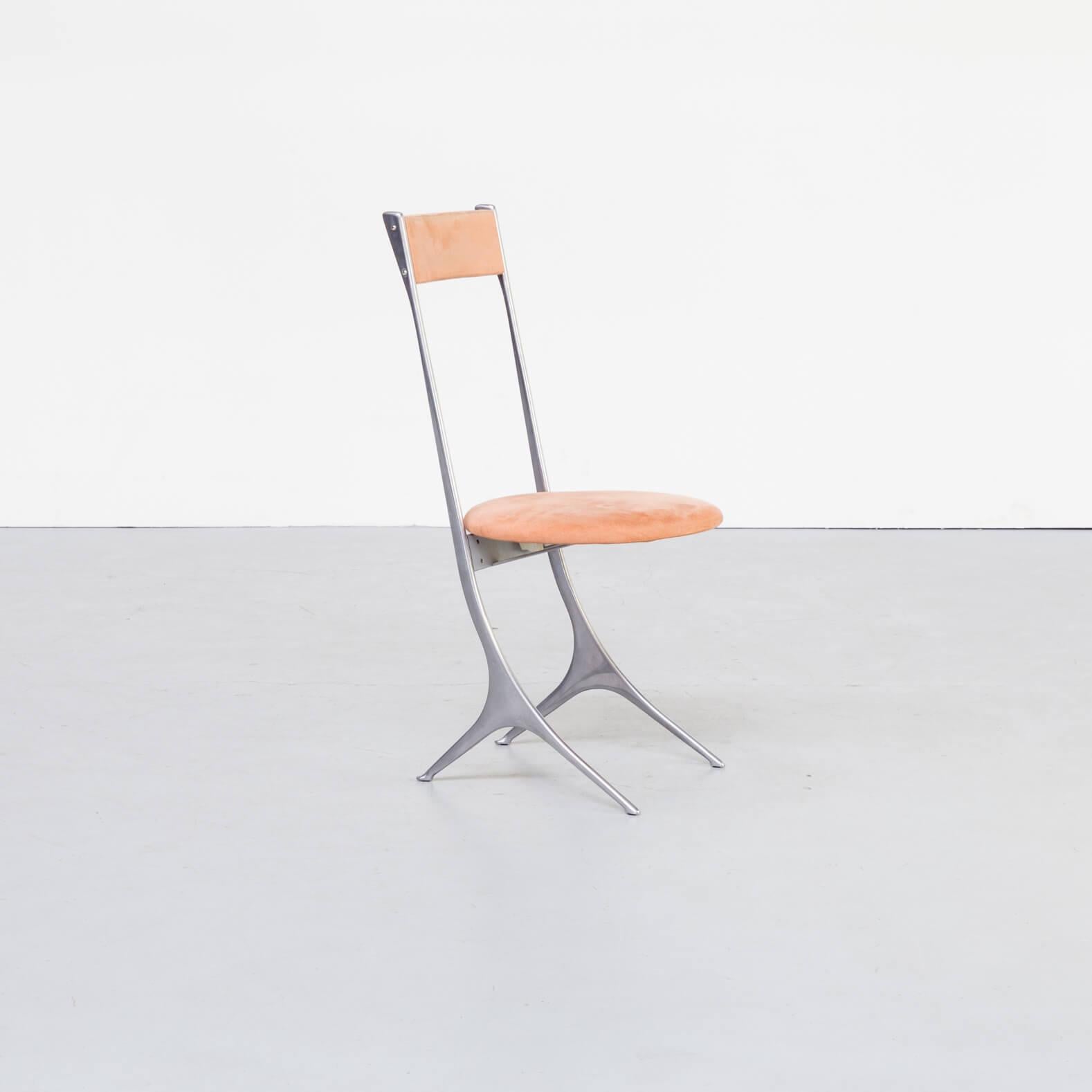 Mid-Century Modern 1980s Minimalistic Italian Design Side Chair for Zanotta For Sale