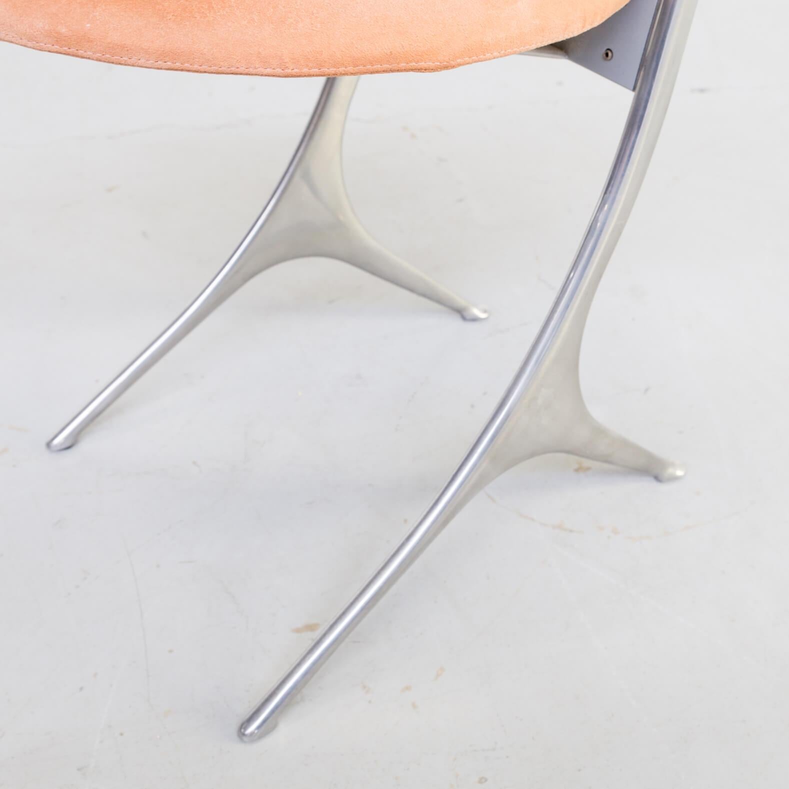 Aluminum 1980s Minimalistic Italian Design Side Chair for Zanotta For Sale