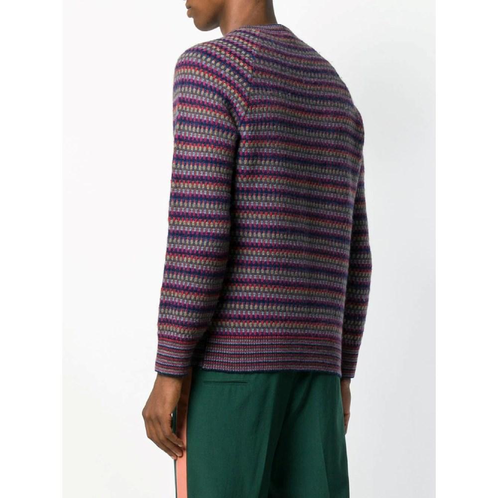 Women's or Men's 80s Missoni Sport Vintage multicolor striped wool sweater For Sale