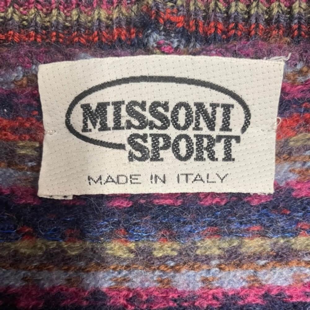 80s Missoni Sport Vintage multicolor striped wool sweater For Sale 3