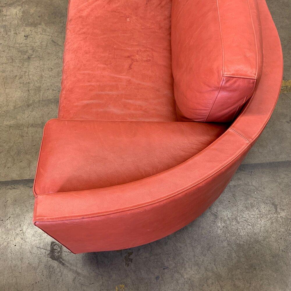 80’s Mixed Object Leather Sofa 8